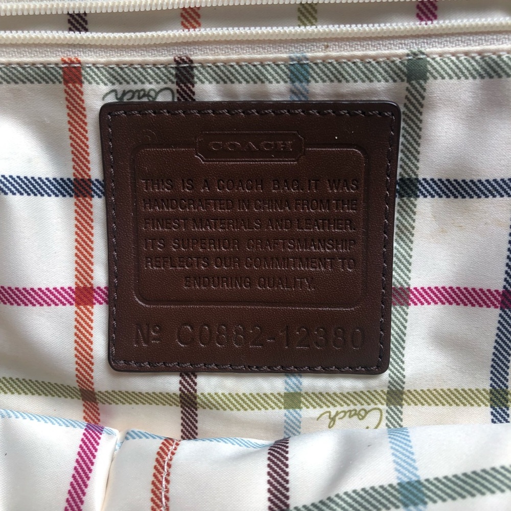 Coach Canvas & Gold Leather Bleeker Tote Handbag - Picture 7 of 7